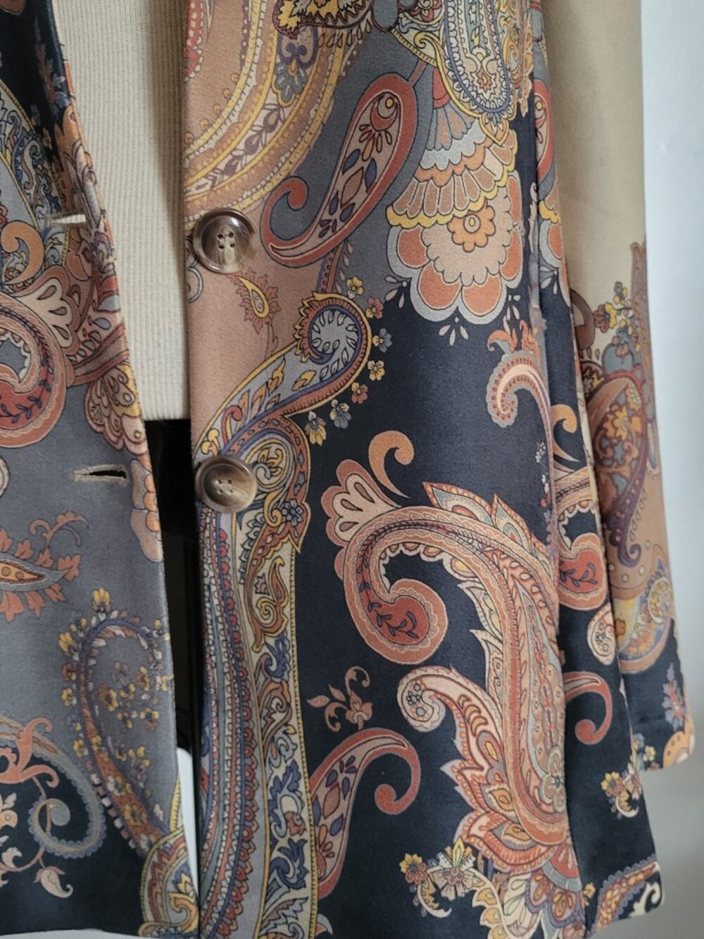 GRAVER by Susan Graver – Paisley Print Shawl-Collar Jacket | Women’s Medium - Picture 7 of 16
